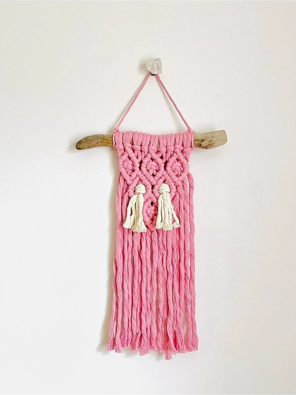 Pink & Cream Macramé Wall Hanging